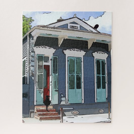 New Orleans Shot Pistool House Jigzaag Puzzle Legpuzzel (Verticaal)