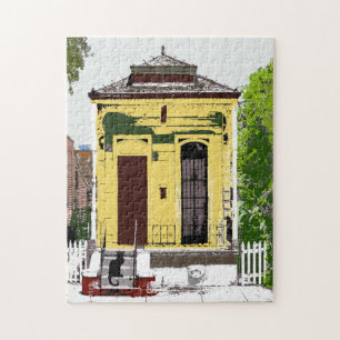 New Orleans Shot Pistool House, met kat Legpuzzel