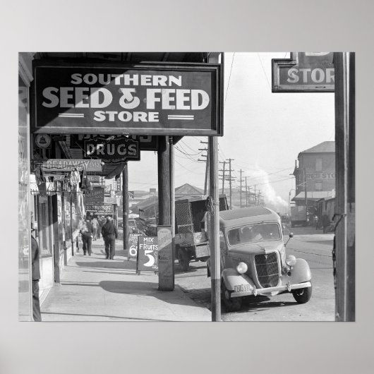 New Orleans Sidewalk, 1935.  foto Poster (Voorkant)