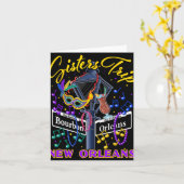 New Orleans Sisters Trip Nola Girls Trip Vacay  Kaart (Gele Bloem)