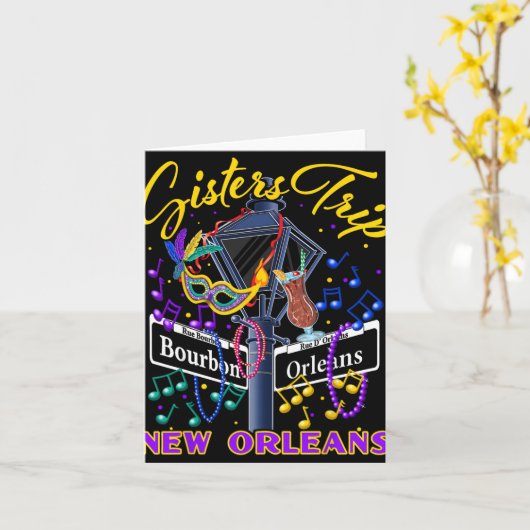 New Orleans Sisters Trip Nola Girls Trip Vacay Kaart (Gele Bloem)