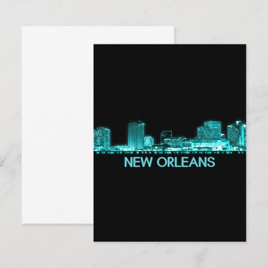 New Orleans Skyline Bedankkaart (Voorkant / Achterkant)