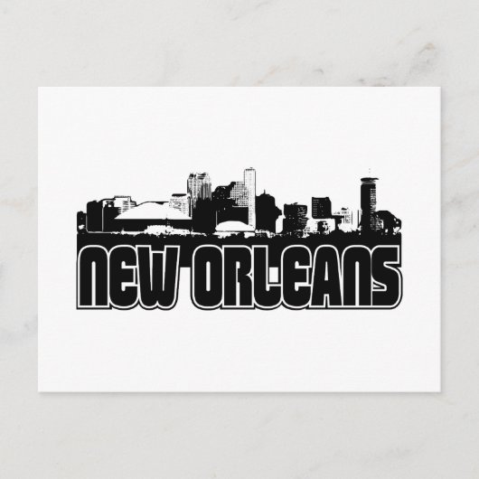 New Orleans Skyline Briefkaart (Voorkant)