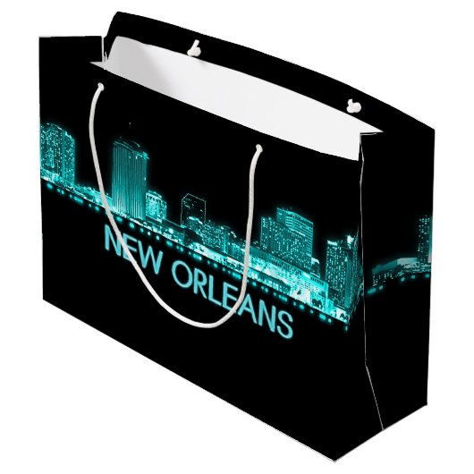 New Orleans Skyline Groot Cadeauzakje (Achterkant Gekanteld)