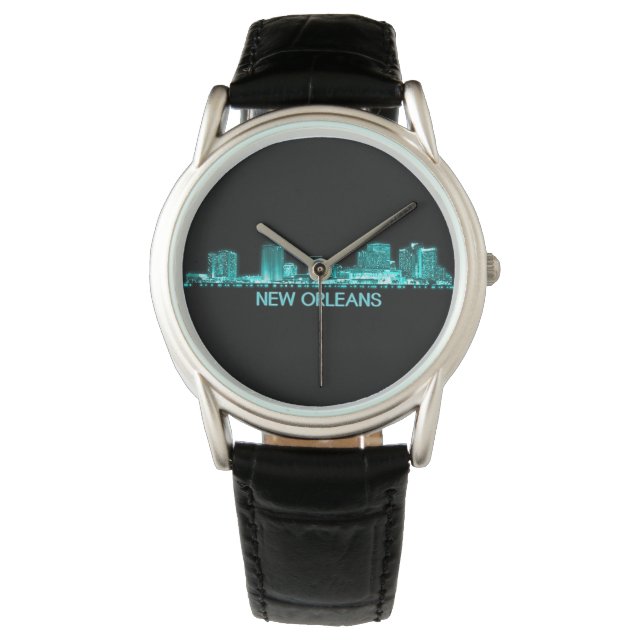 New Orleans Skyline Horloge (Voorkant)