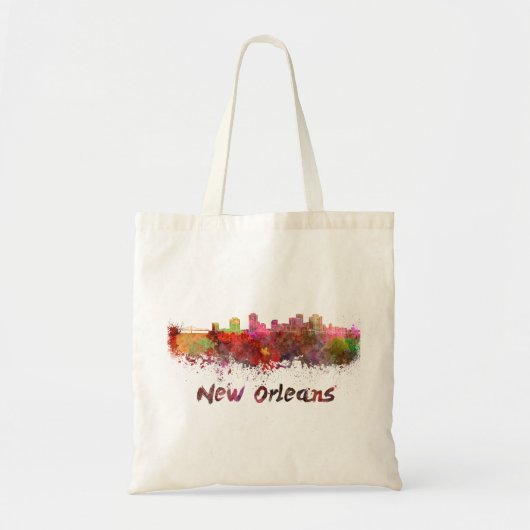 New Orleans skyline in waterverf Tote Bag (Voorkant)