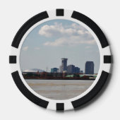New Orleans Skyline Mardi Gras  Poker Chips (Voorkant)