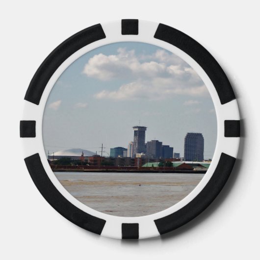 New Orleans Skyline Mardi Gras  Poker Chips (Voorkant)