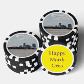 New Orleans Skyline Mardi Gras  Poker Chips (Opstapeling)