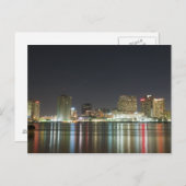 New Orleans Skyline Night Briefkaart (Voorkant / Achterkant)