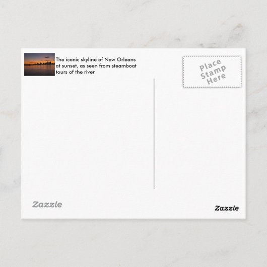 New Orleans Skyline Post Card Briefkaart (Achterkant)