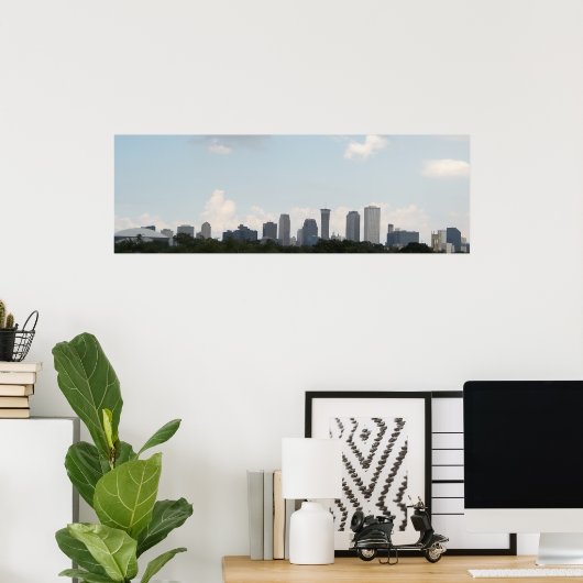 New Orleans Skyline Poster (Thuiskantoor)