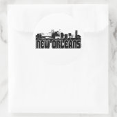 New Orleans Skyline Ronde Sticker (Tas)