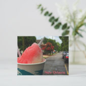 New Orleans Snoball Briefkaart - zomer in NOLA! (Staand voorkant)