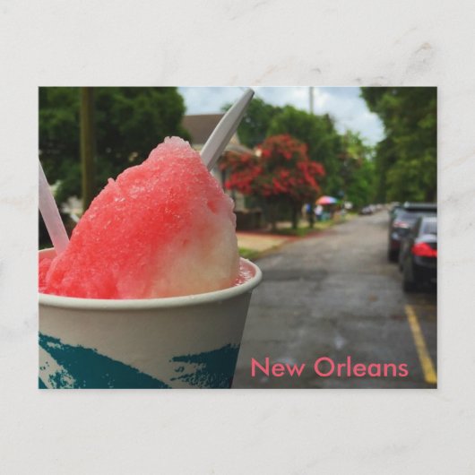 New Orleans Snoball Briefkaart - zomer in NOLA! (Voorkant)