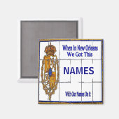 New Orleans Souviner Magneet (Voorkant / Achterkant)