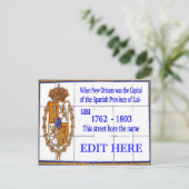 New Orleans Spaanse Tegel Mural Kaart (Staand voorkant)