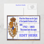 New Orleans Spaanse Tegel Mural Kaart (Voorkant / Achterkant)