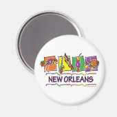 NEW-ORLEANS-SQUARES-eps kopie Magneet (Voorkant / Achterkant)