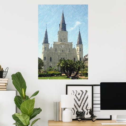 New Orleans St Louis Cathedral Poster Print (Thuiskantoor)
