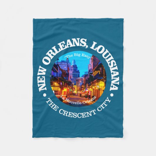 New Orleans Steden Fleece Deken (Voorkant)