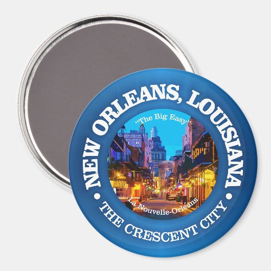 New Orleans (steden) Magneet (Voorkant / Achterkant)