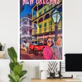 New Orleans, stel op wandeling Poster (Thuiskantoor)