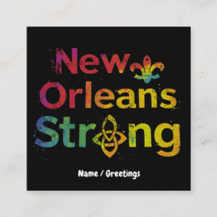 New Orleans Sterk 2025 Inspirerende NOLA Trots Vierkante Visitekaartje