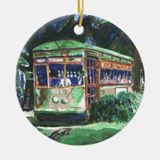 New Orleans Street Car Keramisch Ornament (Voorkant)