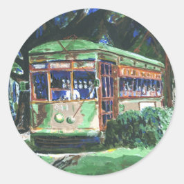 New Orleans Street Car Ronde Sticker