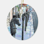 New Orleans Street Keramisch Ornament (Links)