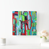 New Orleans Street Wall Clock Vierkante Klok (Huis)