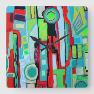 New Orleans Street Wall Clock Vierkante Klok