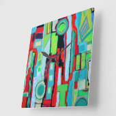 New Orleans Street Wall Clock Vierkante Klok (Hoek)