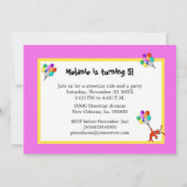 New Orleans Streetcar Birthday (roze) Kaart (Achterkant)