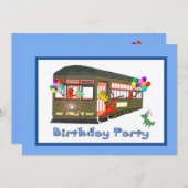 New Orleans Streetcar Birthday Uitnodigingen (Voorkant / Achterkant)