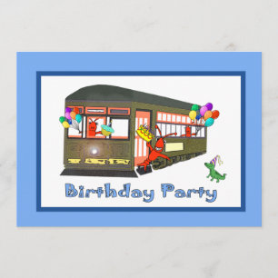 New Orleans Streetcar Birthday Uitnodigingen