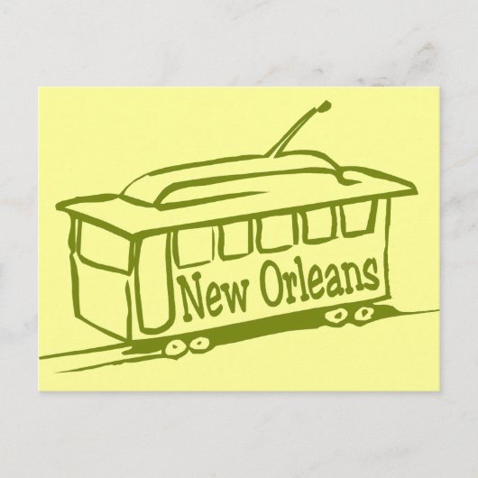New Orleans Streetcar Briefkaart (Voorkant)