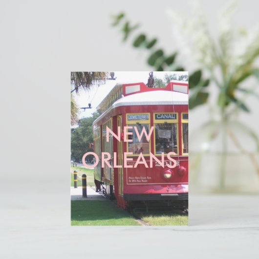 New Orleans Streetcar Briefkaart (Staand voorkant)