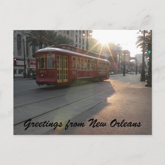 New Orleans Streetcar Briefkaart (Voorkant)
