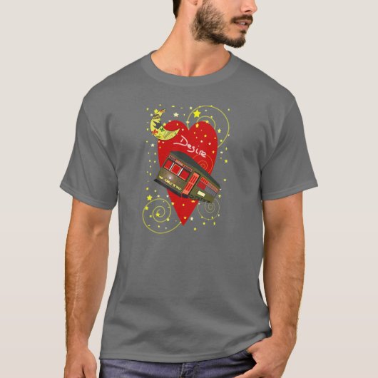 New Orleans Streetcar Desire Crescent Moon T-shirt (Voorkant)