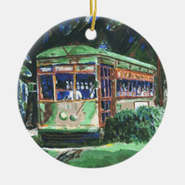 New Orleans Streetcar Keramisch Ornament