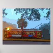 New Orleans Streetcar Morning Poster (Voorkant)
