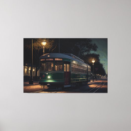 New Orleans Streetcar, New Orleans, NOLA Canvas Afdruk (Voorkant)