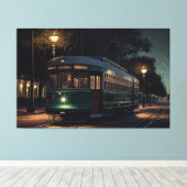 New Orleans Streetcar, New Orleans, NOLA Canvas Afdruk (Insitu (Houten vloer))