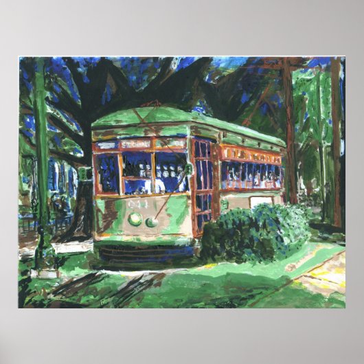 New Orleans Streetcar Painting Poster (Voorkant)