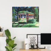 New Orleans Streetcar Painting Poster (Thuiskantoor)