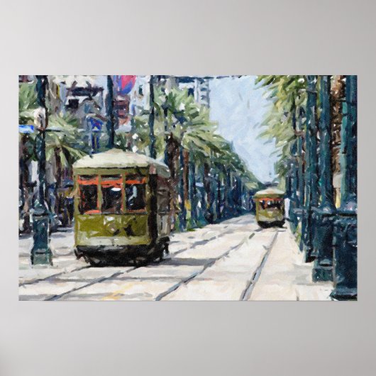 New Orleans Streetcar Print (Voorkant)