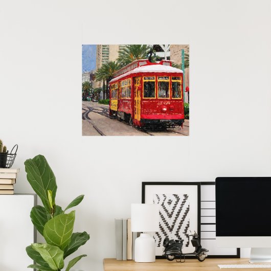 New Orleans Streetcar Print (Thuiskantoor)
