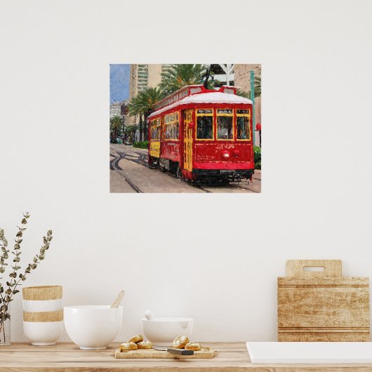 New Orleans Streetcar Print (Keuken)